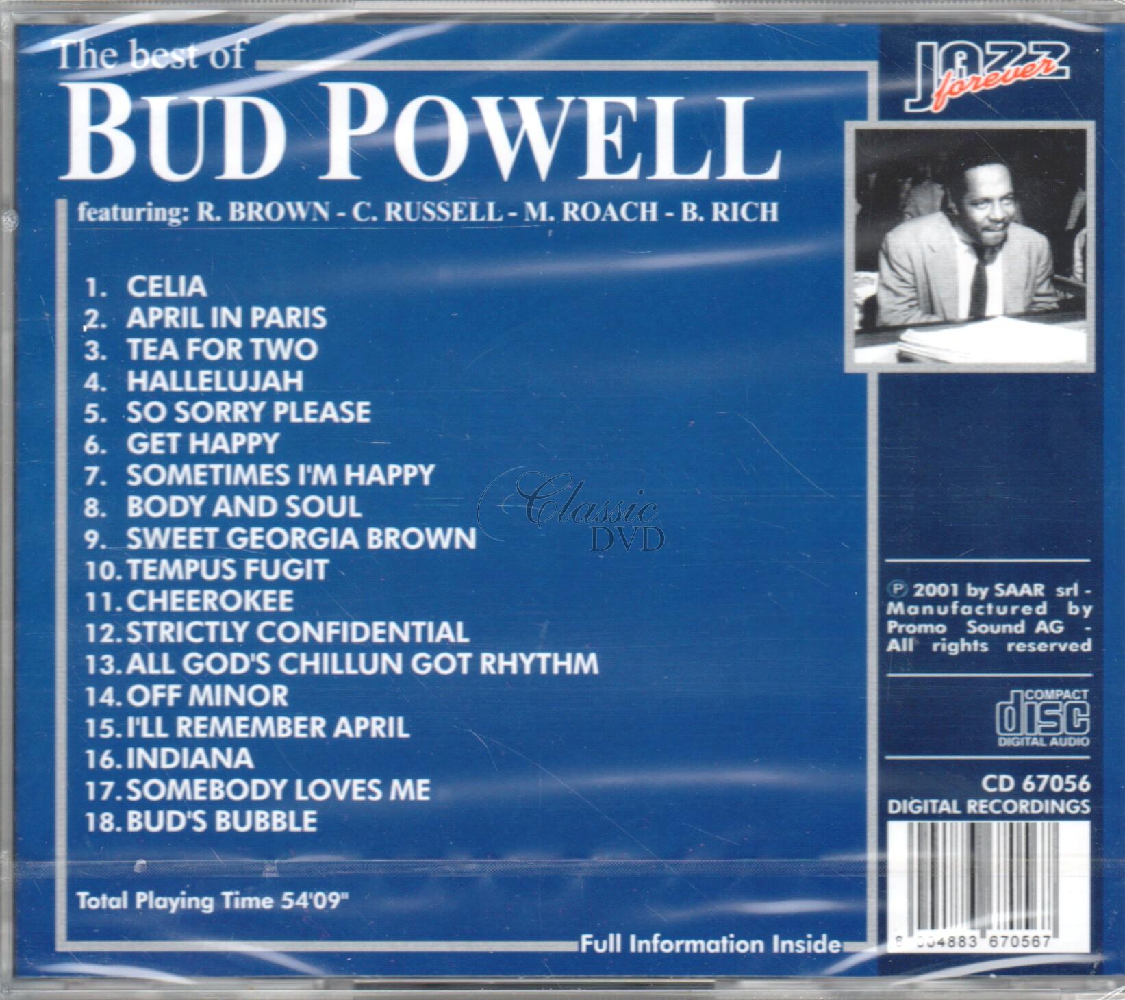 BUD POWELL: The Best Of  - Originální nahrávky (CD)