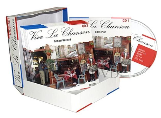 VIVE LA CHANSON Francouzské šansony - DÁRKOVÁ EDICE (10CD)