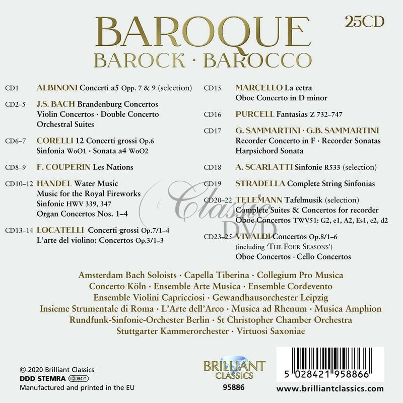 BAROQUE EDITION - DÁRKOVÁ EDICE Nejznámější barokní skladatelé (25CD)