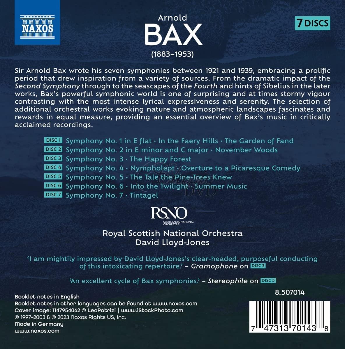 Arnold Bax: Complete Symphonies, Orchestral Works (7CD)