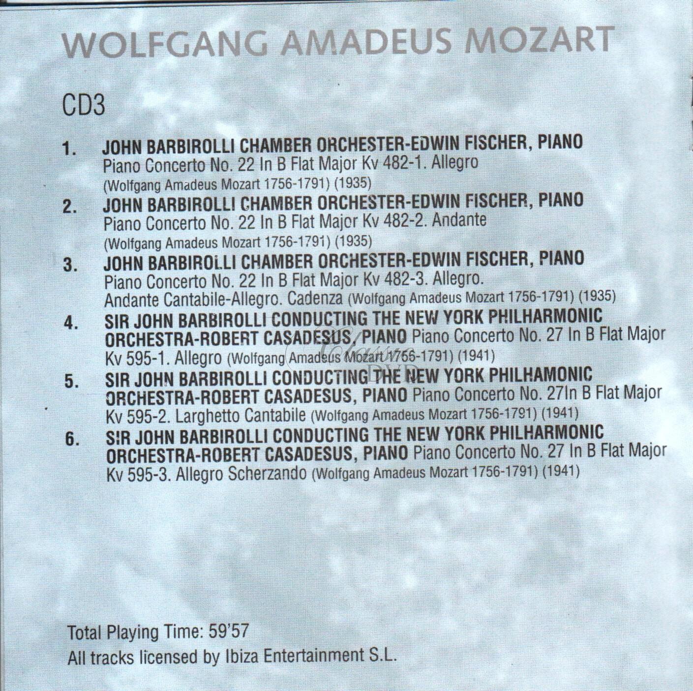 MOZART,W.A.: Nejznámější skladby - historické nahrávky (6CD)