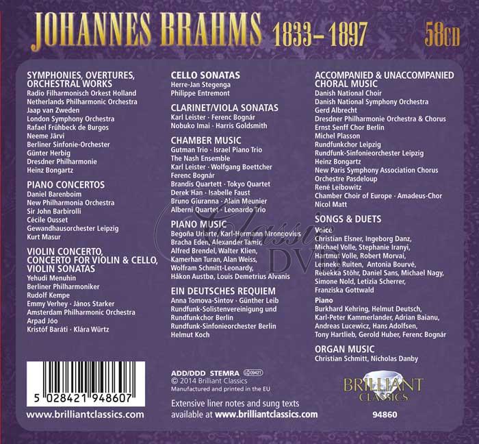 BRAHMS COMPLETE EDITION - SBĚRATELSKÁ DÁRKOVÁ EDICE (58CD)