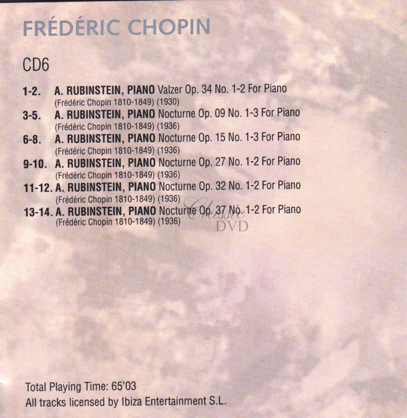 CHOPIN,F.: Skladby pro klavír - historické nahrávky (6CD)
