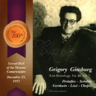 GRIGORY GINZBURG: Live recordings Vol.III (2) (CD)