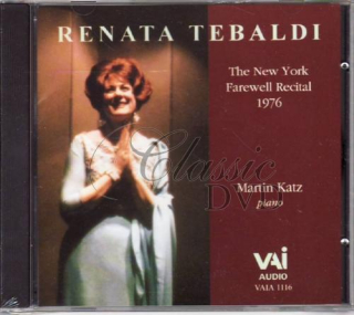 RENATA TEBALDI: New York Farewell Recital 1976 (CD)