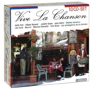 VIVE LA CHANSON Francouzské šansony - DÁRKOVÁ EDICE (10CD)